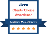 Avvo | Clients' Choice Award 2017 | Matthew Malachi Daws | 5 Stars
